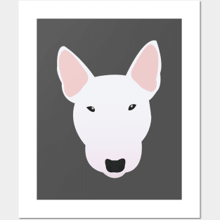 White Bull Terrier Posters and Art